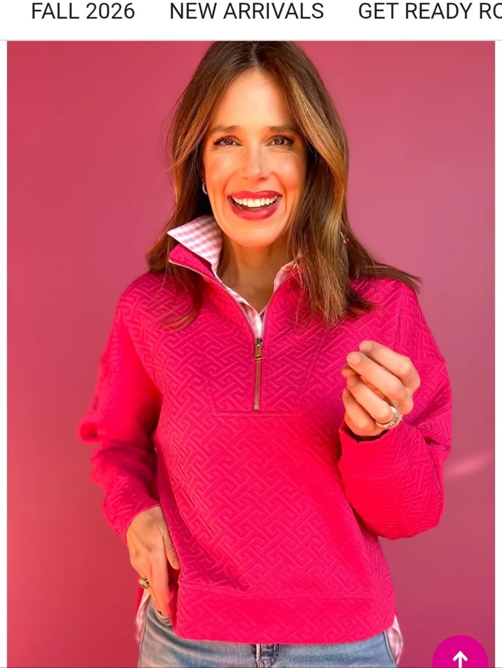 Hot Pink Pullover Med.